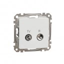 TV/R connector 4db. Sedna. White