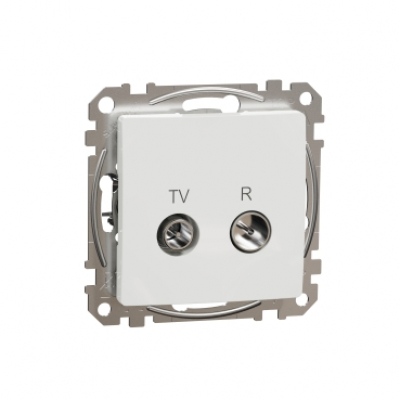 TV/R connector 4db. Sedna. White