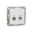 TV/SAT connector 4db. Sedna. White