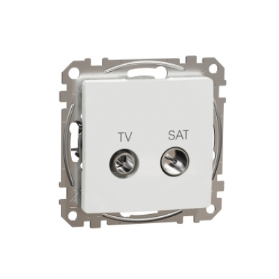 TV/SAT connector 4db. Sedna. White