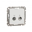 TV/R Socket intermediate 10db. Sedna. White