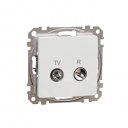 TV/R Socket intermediate 10db. Sedna. White