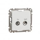 TV/SAT Socket intermediate 10db. Sedna. White