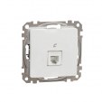 Telephone socket. Sedna Design & Elements. RJ11. White