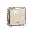 Sedna Design & Elements. 1-way switch 10AX Red indicator LED. beige