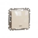 Sedna Design & Elements. 1-way switch 10AX Red indicator LED. beige