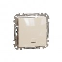 Sedna Design & Elements. 2-Pole switch 10AX Red indicator LED. beige