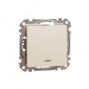 Sedna Design & Elements. 2-way switch 10AX Red indicator LED. beige