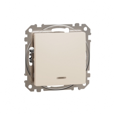 Sedna Design & Elements. 2-way switch 10AX Red indicator LED. beige