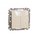 Sedna Design & Elements. double 2-way switch 10AX. professional. beige