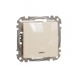 Sedna Design & Elements. 2-way Push-Button 10A Blue Loc LED. beige