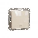 Sedna Design & Elements. 2-way Push-Button 10A Blue Loc LED. beige