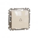 Sedna Design & Elements. 1-way Push-Button 10A Bell Symbol. professional. beige