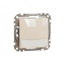 Sedna Design & Elements. 1-way Push-But 12V 10A Blue Loc LED Labl. beige