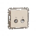 TV/R connector 4db. Sedna. Beige