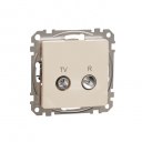 TV/R Socket intermediate 10db. Sedna. Beige
