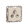 TV/R/SAT connector 4db. Sedna. Beige