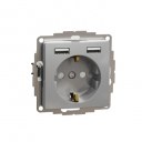 Sedna Design & Elements. SSO Side E + 2x USB A. aluminium