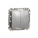 Sedna Design & Elements. 2-circuits switch 10AX. professional. aluminium