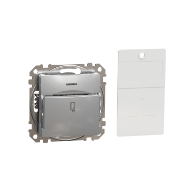 Sedna Design & Elements. Key card Switch 10AX. aluminium