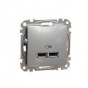 Sedna  Design alumīnija Rozete USB (A+A) 2,1A