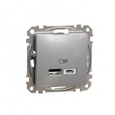 Sedna Design & Elements. USB charger A+C. 2.4A. aluminium