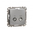 TV/SAT Socket intermediate 10db. Sedna. Aluminium
