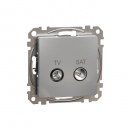 TV/SAT Socket intermediate 10db. Sedna. Aluminium
