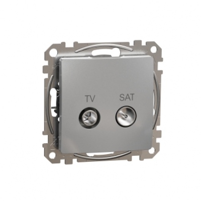 TV/SAT Socket intermediate 10db. Sedna. Aluminium