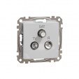 TV/R/SAT Socket intermediate 10db. Sedna. Aluminium
