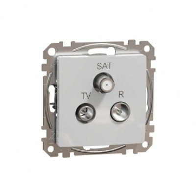 TV/R/SAT Socket intermediate 10db. Sedna. Aluminium