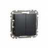 Sedna Design & Elements. 2-circuits switch 10AX. professional. anthracite