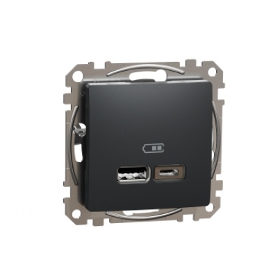 Sedna Design & Elements. USB charger A+C. 2.4A. anthracite