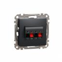 Sedna Design & Elements. Double loudspeaker outlet. anthracite