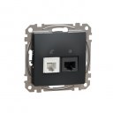 DATA CAT 5E UTP + Telephone outlet. Sedna Design & Elements. Anthracite