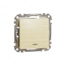Sedna Design & Elements. 2-way switch 10AX Blue Locator LED. professional. wood birch