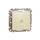 Sedna Design & Elements. 1-way Push-Button 10A Bell Symbol. professional. wood birch
