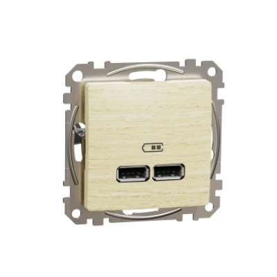Sedna Design & Elements. USB charger A+A. 2.1. wood birch