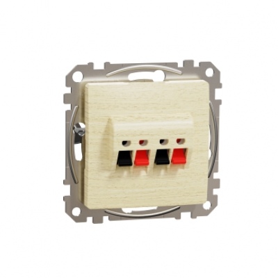 Sedna Design & Elements. Double loudspeaker outlet. wood birch