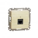 DATA Outlet CAT 5E UTP. Sedna Design & Elements. RJ45. Wood brich