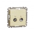 TV/R connector 7db. Sedna. Wood birch