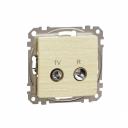 TV/R connector 7db. Sedna. Wood birch
