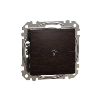 Sedna Design & Elements. 1-way Push-Button 10A Lamp Symbol. professional. wood wenge