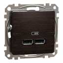 Sedna Design & Elements. USB charger A+A. 2.1A. wood wenge