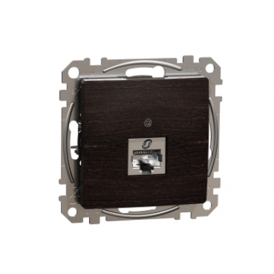 DATA Outlet CAT 6A STP. Sedna Design & Elements. RJ45. Wood wenge