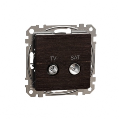 TV/SAT connector 4db. Sedna. Wood wenge