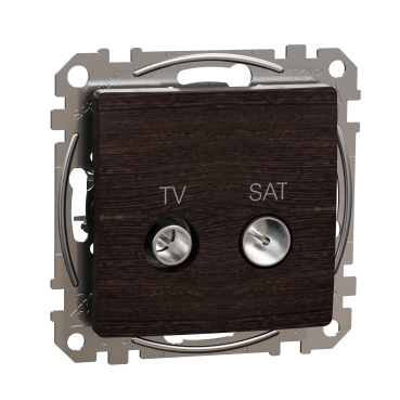 TV/SAT Socket intermediate 10db. Sedna. Wood wenge