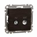 TV/SAT Socket intermediate 10db. Sedna. Wood wenge