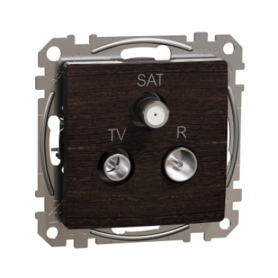 TV/R/SAT Socket intermediate 10db. Sedna. Wood wenge