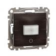 Motion sensor. Sedna Design & Elements. 160°. 10A. Wood wenge